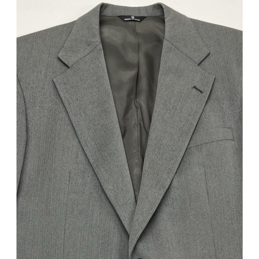 VTG Ralph Lauren Polo University Club Wool Herringbone Blazer Sz 42L USA Made - Picture 4 of 16